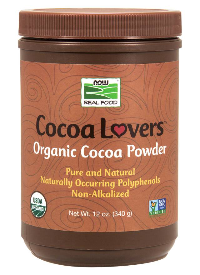 Cocoa Powder Pure Organic NOW