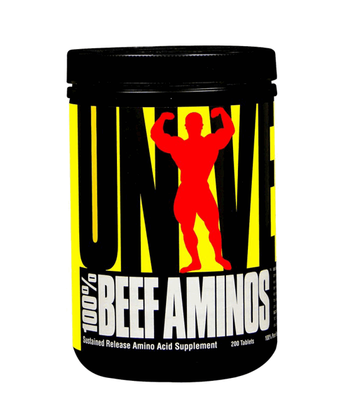100% Beef Aminos Universal Nutrition 200 таб.