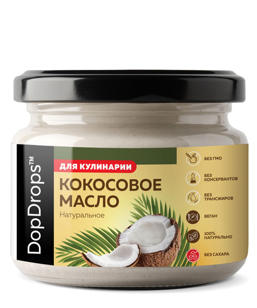 100% Кокосовое Масло Dopdrops 250 мл.