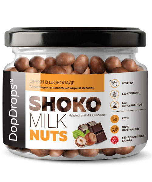 Фундук в Шоколаде Shoko Milk Nuts Hazelnut Dopdrops