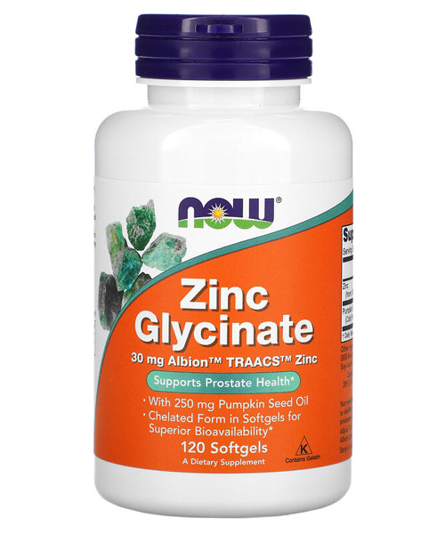 Zinc Glycinate 30 mg. NOW
