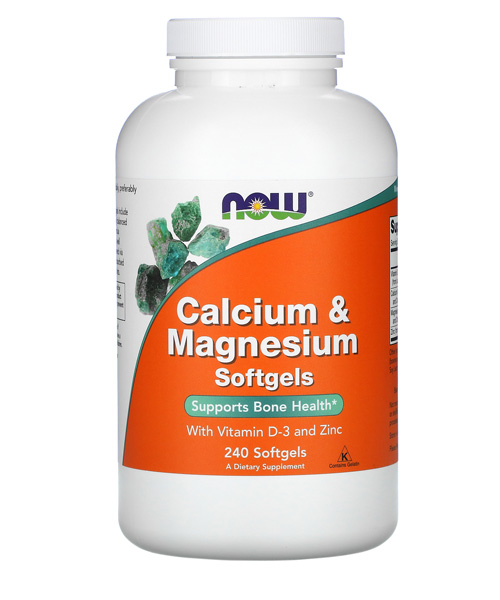 Calcium & Magnesium With Vitamin D-3 and Zinc NOW 240 капс.
