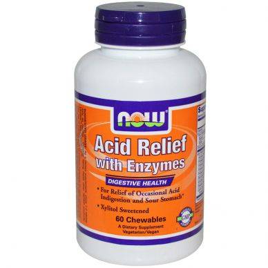 Acid Relief Chew Enzymes NOW