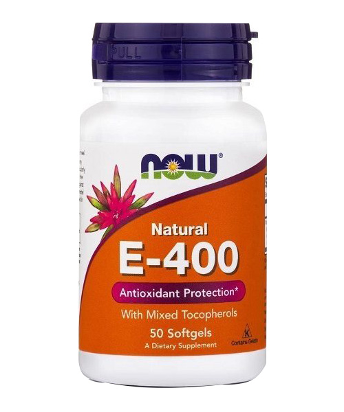 Vitamin E-400 Mixed Tocopherols NOW 50 капс.