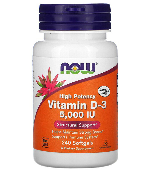 Vitamin D3 5000 IU NOW 240 капс.