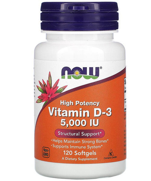Vitamin D3 5000 IU NOW 120 капс.